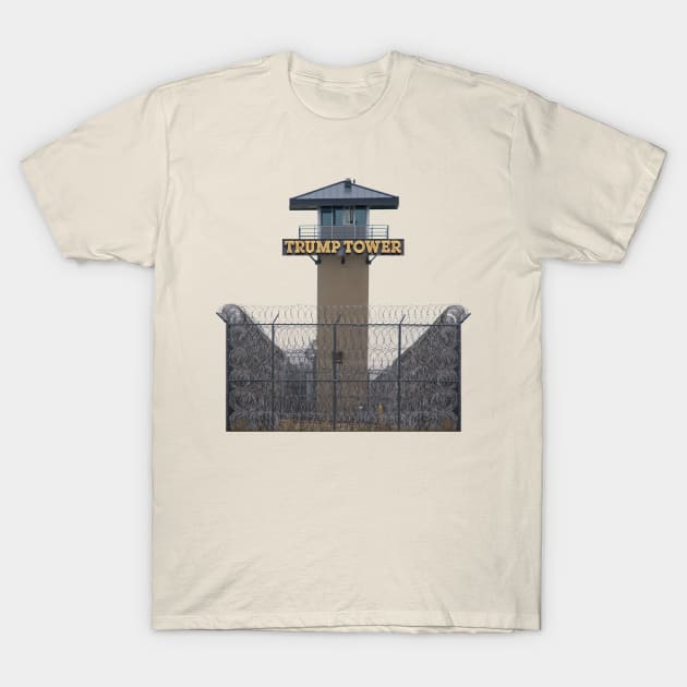 Trump Prison Tower T-Shirt by darklordpug